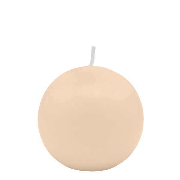 Vanillefarbene Kugelkerzen Ø 50 mm, 16 Stück