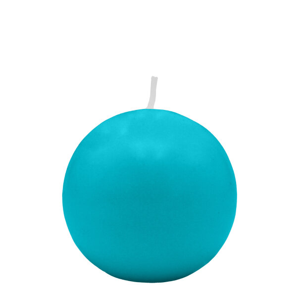 Ozeanblaue Kugelkerzen Ø 50 mm, 16 Stück