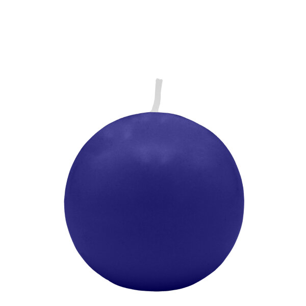 Royalblaue Kugelkerzen Ø 50 mm, 16 Stück