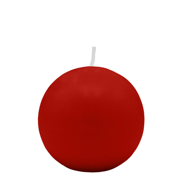 Weihnachtsrote Kugelkerzen Ø 50 mm, 16 Stück