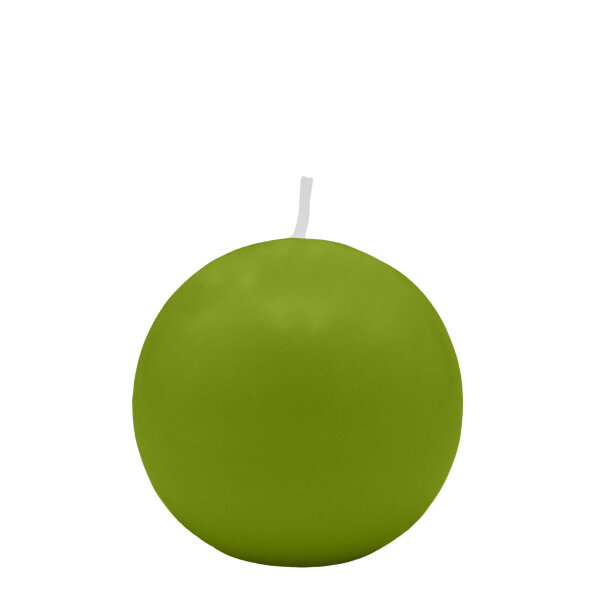 Limonengrüne Kugelkerzen Ø 40 mm, 12 Stück