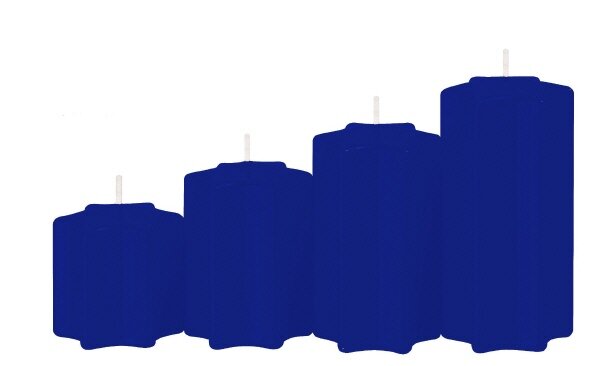 Sternenkerzen (4er Set abgestuft) Royalblau