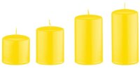 Adventskerzen abgestuft Citron Zitrone Gelb , 4 Stück