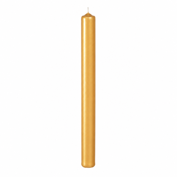 Stabkerzen Gold 250 x 22 mm, 10 Stück