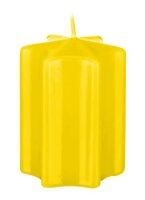 Sternkerzen Citron Zitrone Gelb 60 x Ø 60 mm, 8 Stück