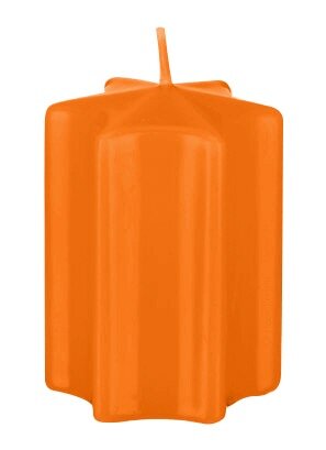 Sternkerzen Mandarin Orange 80 x Ø 60 mm, 8 Stück