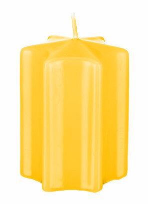Sternkerzen Citron Zitrone Gelb 120 x Ø 60 mm, 8 Stück