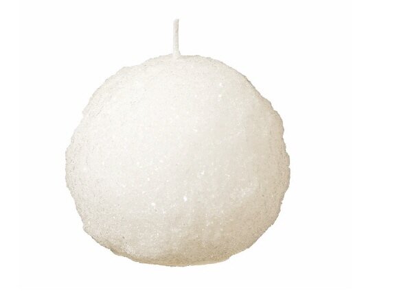 Weihnachtskerzen Schneeball Weiß Ø 95, 2 Stück