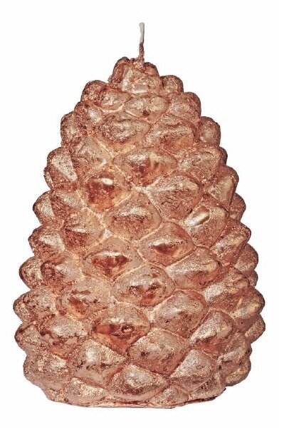 Kerze Tannenzapfen Kupfer 120 x Ø 85 mm, 1 Stück
