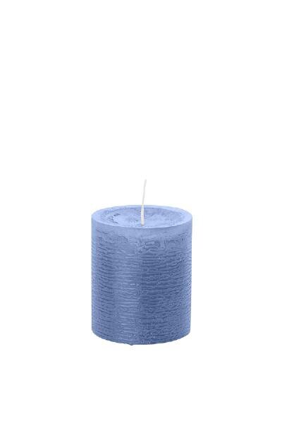 Durchgefärbte Stumpen Kerzen Grau-Blau 140 x Ø 98 mm, 1 Stück
