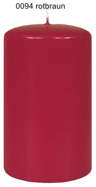 Adventskranzkerzen Rotbraun Burgund 120 x Ø 100 mm, 4 Stück