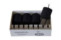 Adventskerzen mit Haltekrallen Schwarz 60 x Ø 50...