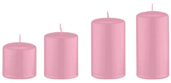 Adventskerzen abgestuft Rosa , 4 Stück