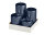 4er Adventset Stumpenkerzen Metallic Matt Blueberry Ø 60 mm von Kopschitz Kerzen
