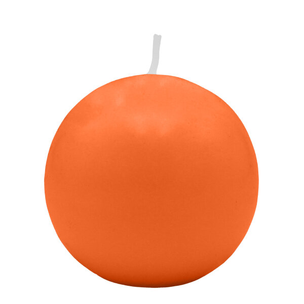 Dunkelorangene Kugelkerzen