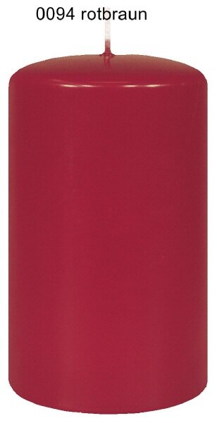 4er Set Adventskerzen, Adventskranzkerzen Burgund Rotbraun