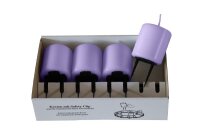 4er Set Adventskerzen mit Haltekralle Lavendel-Lilac