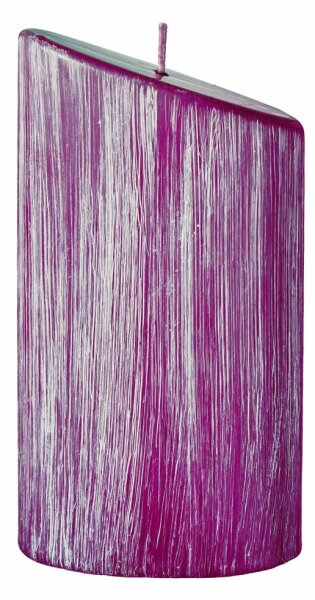 Weihnachtskerzen Struktura Chic Ellipse abgeschrägt Brombeere 16,5 x 9/5,5 cm, 1 Stück