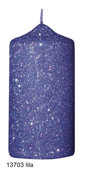 Glamour Weihnachtskerzen Lila