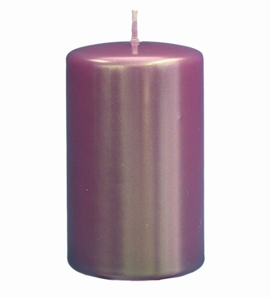 Stumpenkerzen Silky Pearl Brombeere 130 x Ø 70 mm, 4 Stück