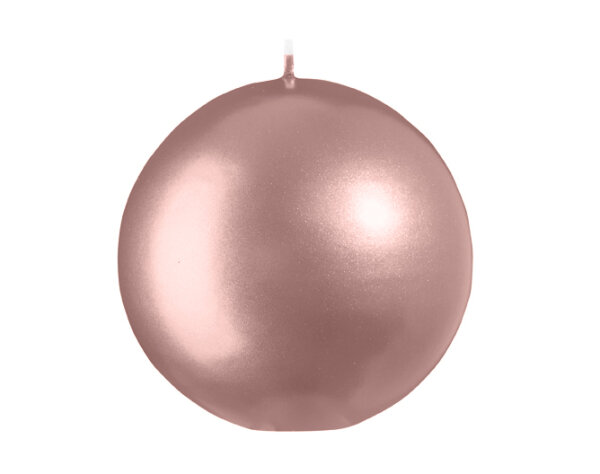 Kugelkerzen Taupe Rose Matt mit Metalleffekt