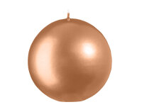 Kugelkerzen Caramel Matt mit Metalleffekt