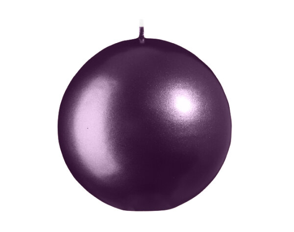 Kugelkerzen Pflaume Matt mit Metalleffekt