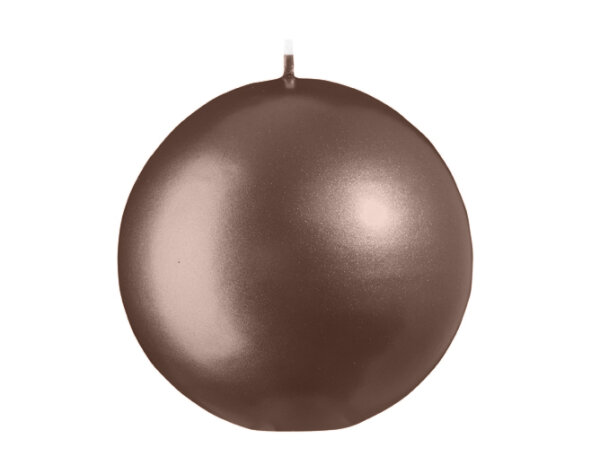 Kugelkerzen Mocca Matt mit Metalleffekt