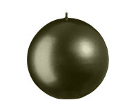 Kugelkerzen Olive Matt mit Metalleffekt