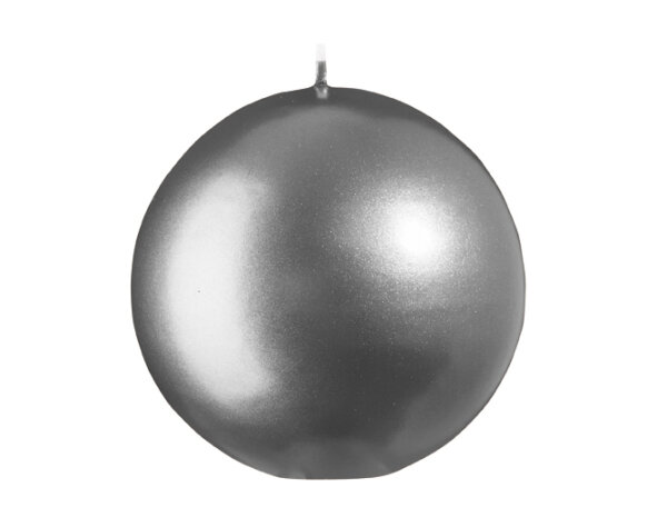 Kugelkerzen Grau Matt mit Metalleffekt