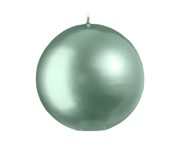 Kugelkerzen Candy Green Matt mit Metalleffekt