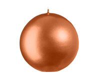 Kugelkerzen Orange Matt mit Metalleffekt