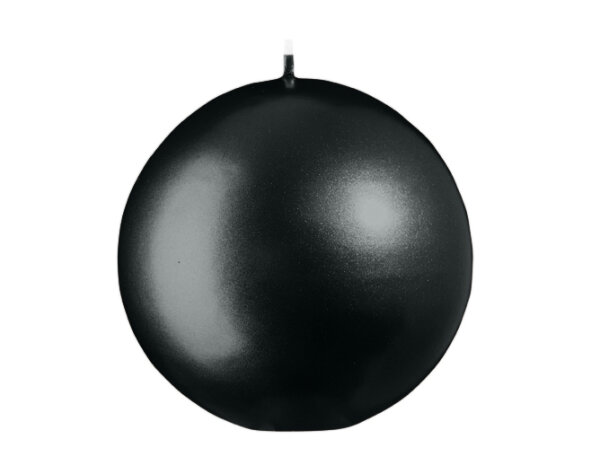 Kugelkerzen Schwarz Matt mit Metalleffekt