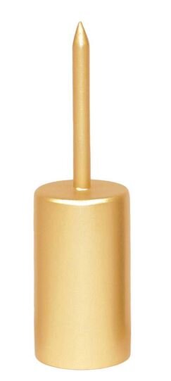 Kerzenstecker Metall für Stabkerzen 35mm Altgold 130 x Ø 37mm