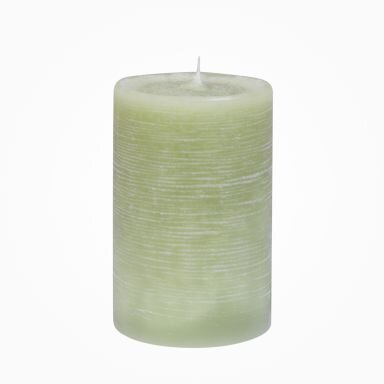 Nordische Reifkerzen Hell-Khaki Ø 60 x 100 mm, 1 Stück