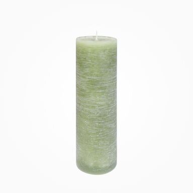 Nordische Reifkerzen Hell-Khaki Ø 80 x 250 mm, 1 Stück
