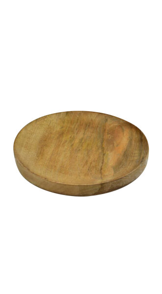 Weihnachtsdeko Mangoholz-Teller Ø 300 mm, 1 Stück