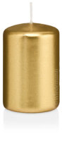 4er Set Stumpenkerzen Gold 100 x Ø 60 mm
