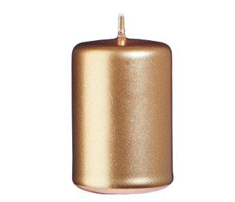 Stumpenkerzen Gold 50 x Ø 30 mm, 10 Stück von Kopschitz Kerzen
