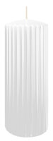 Rillen-Struktur Kerzen Weiß 200 x Ø 80 mm, 4...
