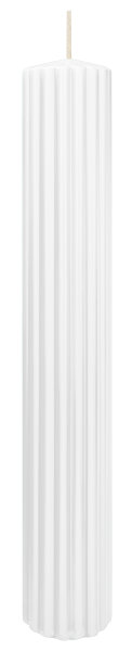 Rillen-Struktur Kerzen Weiß 300 x Ø 45 mm, 4 Stück