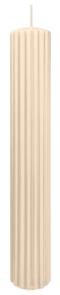 Rillen-Struktur Kerzen Creme 300 x Ø 45 mm, 4 Stück