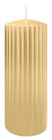 Rillen-Struktur Kerzen Champagner 200 x Ø 80 mm, 4...