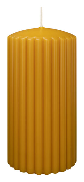 Rillen-Struktur Kerzen Natur 150 x Ø 80 mm, 4 Stück