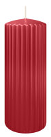 Rillen-Struktur Kerzen Altrot 200 x Ø 80 mm, 4...