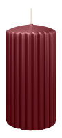 Rillen-Struktur Kerzen Bordeaux 150 x Ø 80 mm, 4...