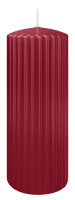 Rillen-Struktur Kerzen Bordeaux 200 x Ø 80 mm, 4...