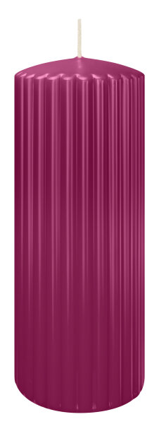 Rillen-Struktur Kerzen Cardinal 200 x Ø 80 mm, 4 Stück