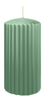 Rillen-Struktur Kerzen Reseda 150 x Ø 80 mm, 4...
