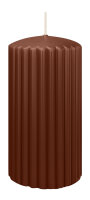Rillen-Struktur Kerzen Kastanie 150 x Ø 80 mm, 4...